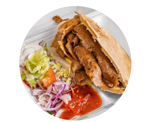 Cafe Piccante Doner Kebba with Salad in Edinburgh